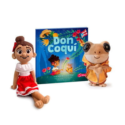 Don Coquí y La Jibarita Amapola | Set de Peluches y Libro