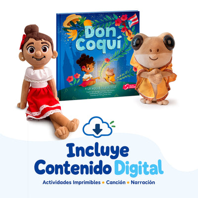 Don Coquí y La Jibarita Amapola | Set de Peluches y Libro