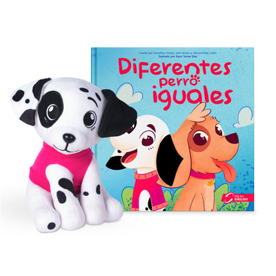 Rosita La Dálmata y Diferentes Perro Iguales | Set de Peluche y Libro