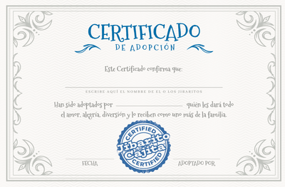 Certificado de Adopción - Descarga Digital