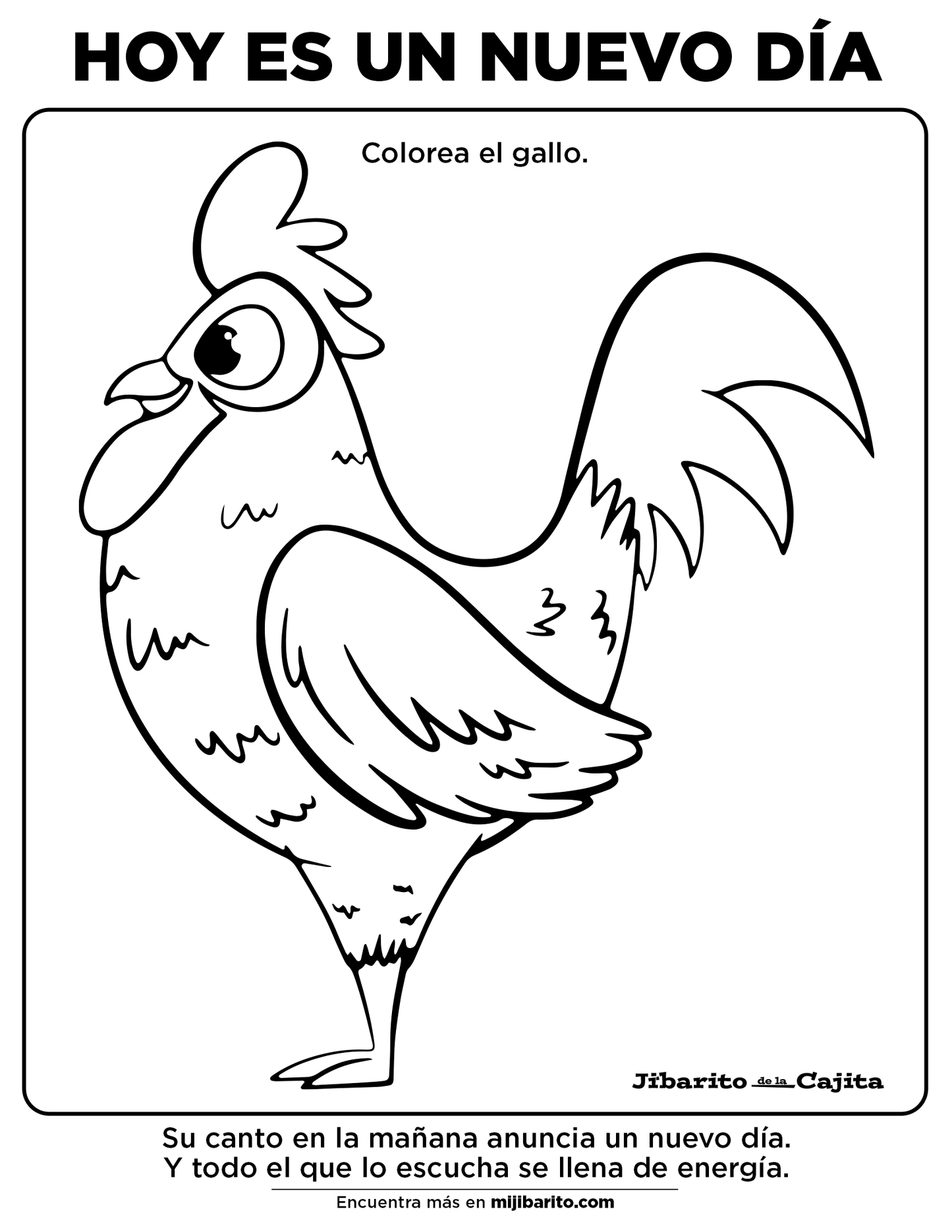Colorea El Gallo - PDF