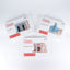 Fotografía de estudio de las tres cajas del 3 Pack Estampas Borinqueñas: El Colmado, El Faro Los Morrillos y la Puerta de San Juan, mostrando la dificultad, edad recomendada y cantidad de piezas de cada modelo.