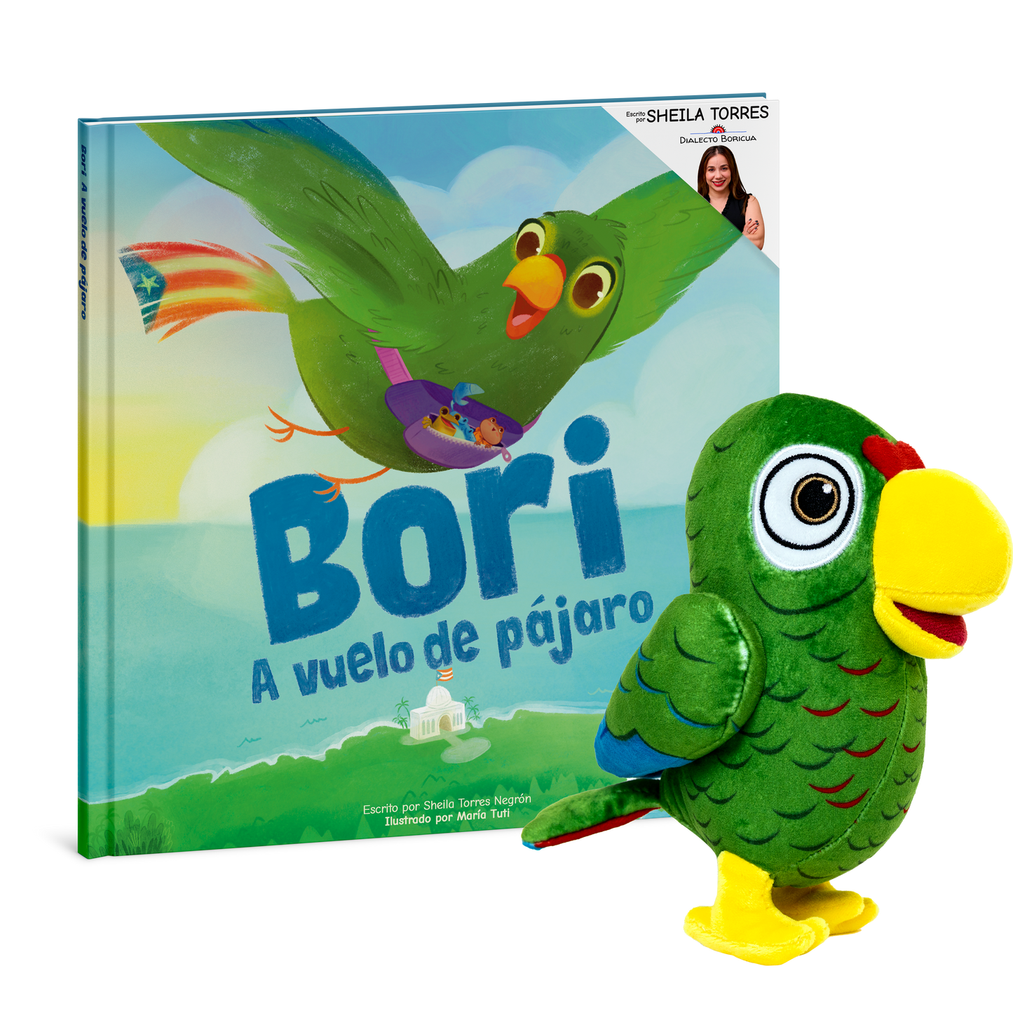 Bori La Cotorra | Set de Peluche y Libro