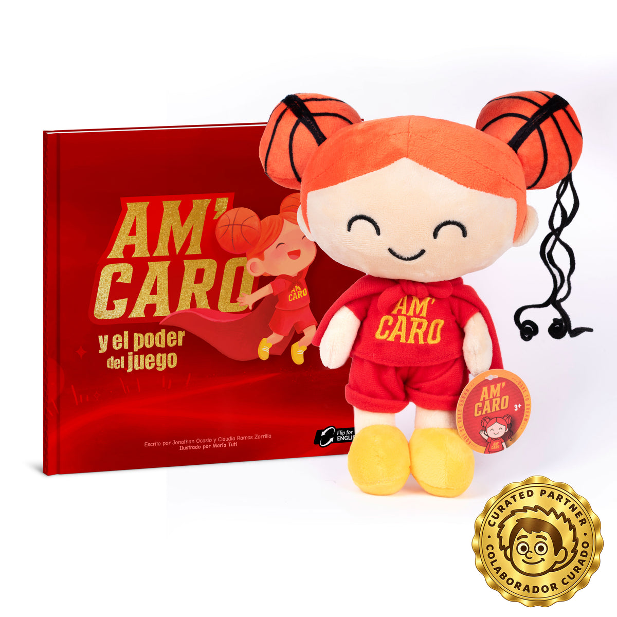 Set de Peluche y Libro Bilingüe AM CARO