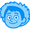 Ícono azul de la cara sonriente del Jibarito.