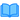 Ícono azul de un libro abierto.
