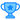 Ícono azul de un trofeo con una estrella.