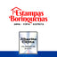 Gráfico tipo sello que anuncia la colaboración oficial entre las marcas puertorriqueñas Estampas Borinqueñas y Jibarito de la Cajita, mostrando ambos logotipos.